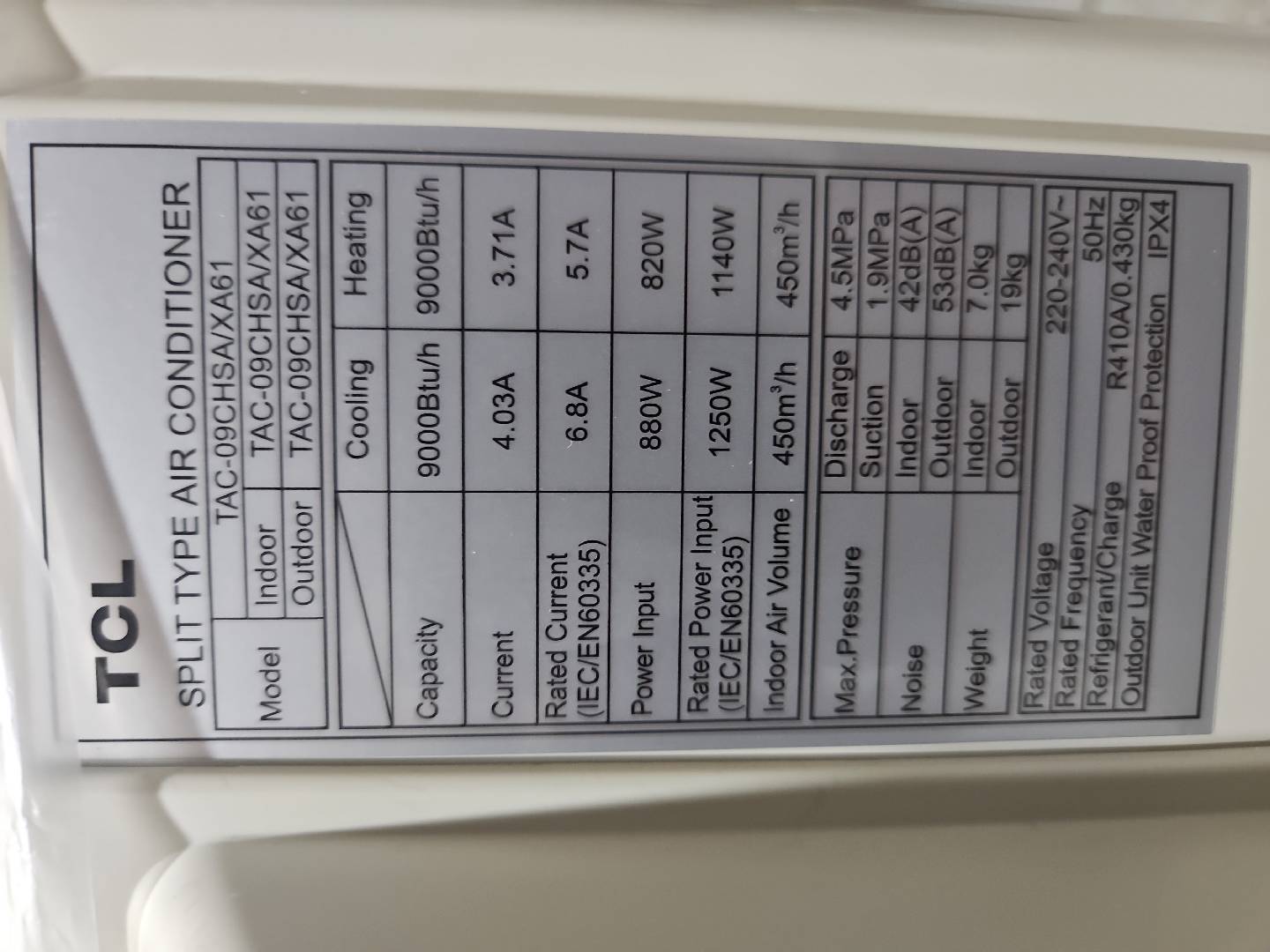 TCL kondisioner