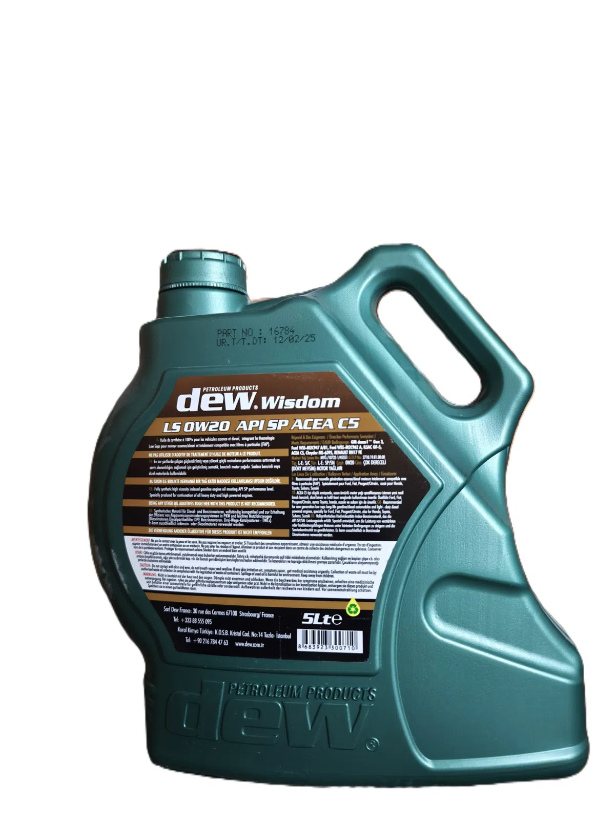 Dew Wisdom LS 0W-20 SP C5 5L Motor Yağı — şəkil 1