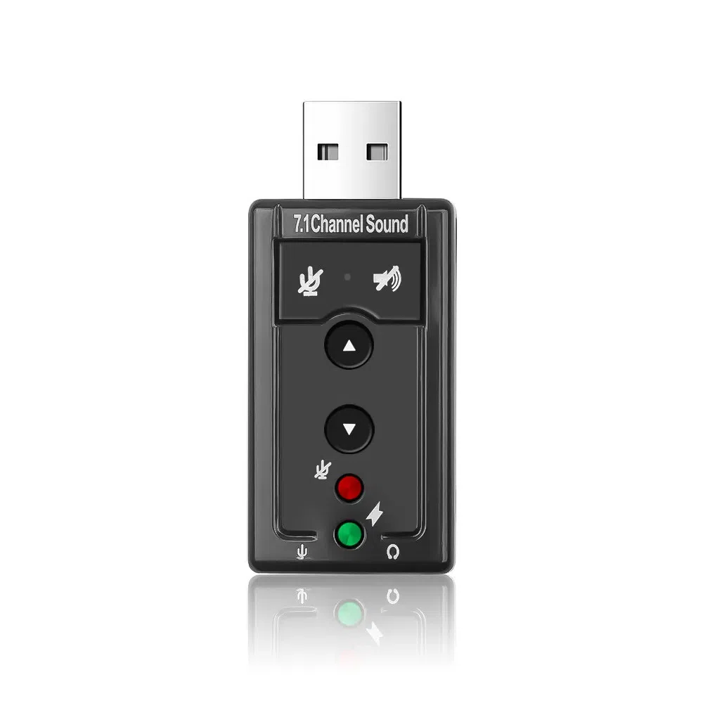 USB 2.0 External 7.1 Channel 3D Virtual Sound Card Adapter