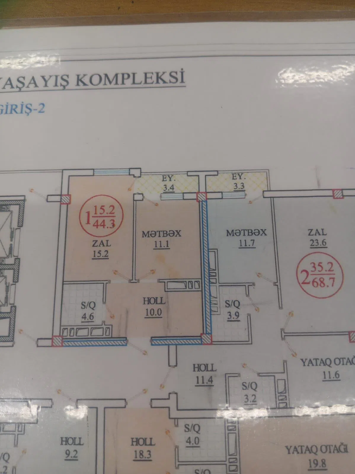 1 otaqlı mənzil 44 m² satılır — şəkil 5