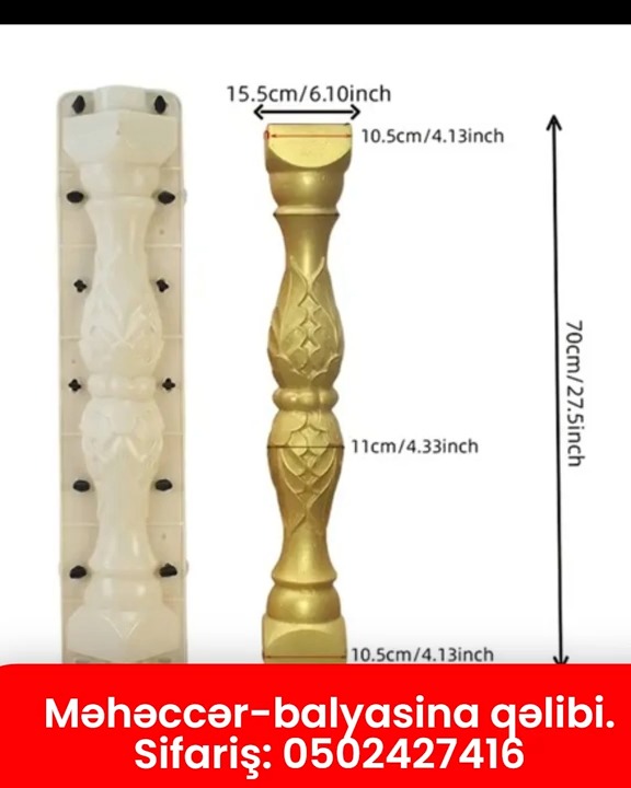 Balustrade and railing molds (Concrete/gypsum railing forms) - Tenderyard