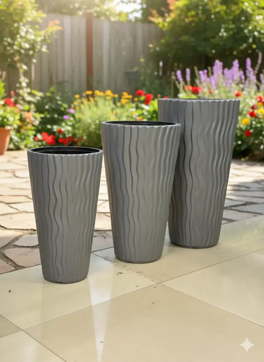 Fiberglass dibçəklər, yüngül və davamlı bitki qabları — şəkil 25