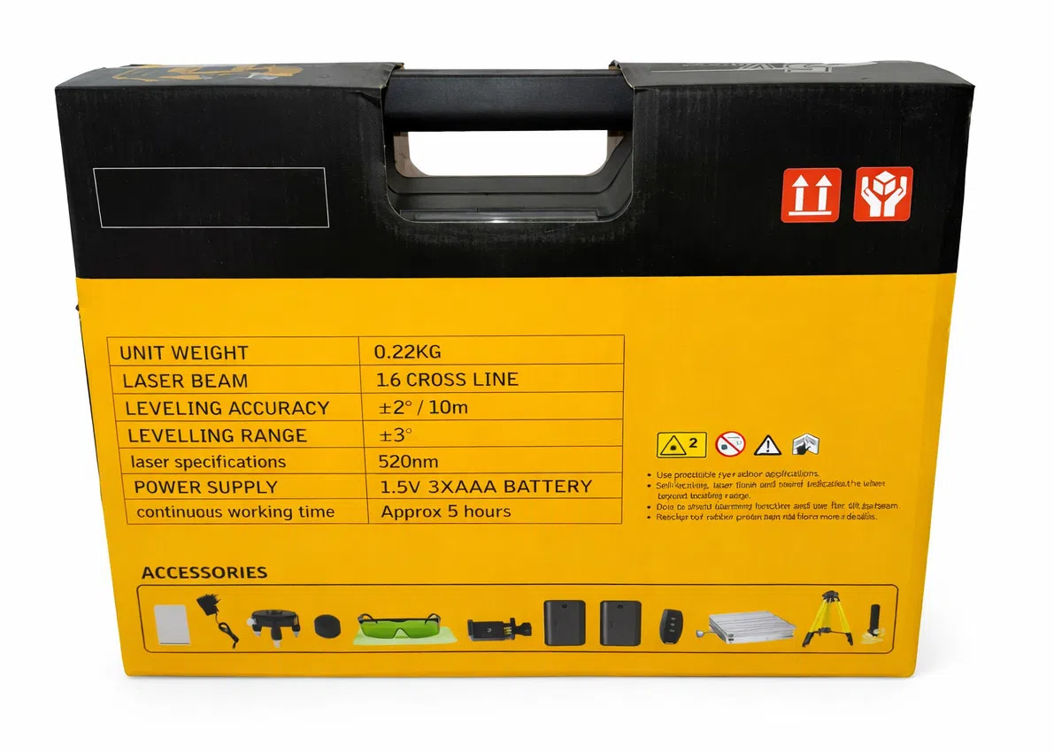 DeWalt 4D Lazer Nivelir, 16 Şüa, Sensorlu Ekran — şəkil 1