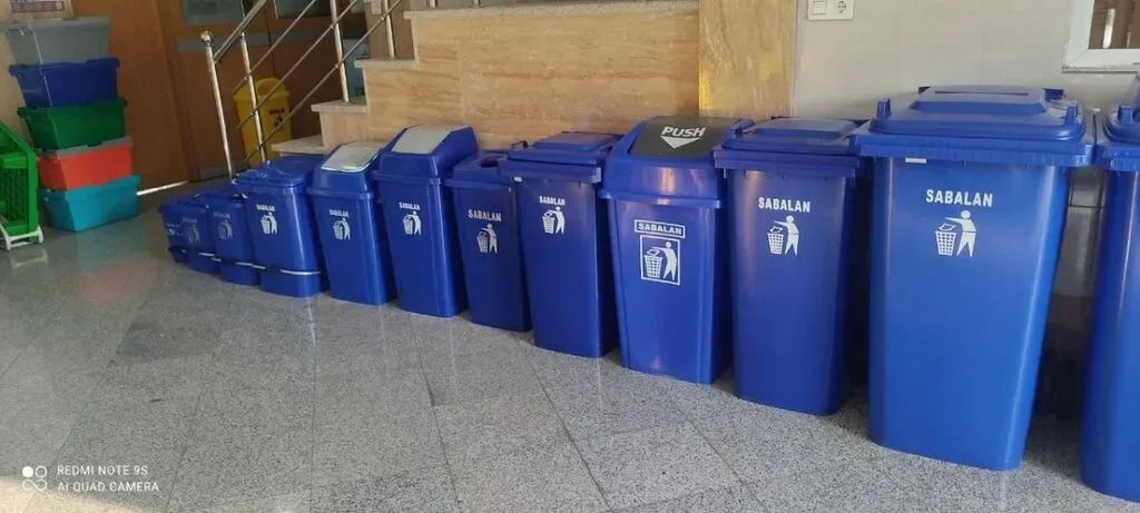 Zibil vedrəsi Düzbucaq, ABS plastik material — şəkil 2
