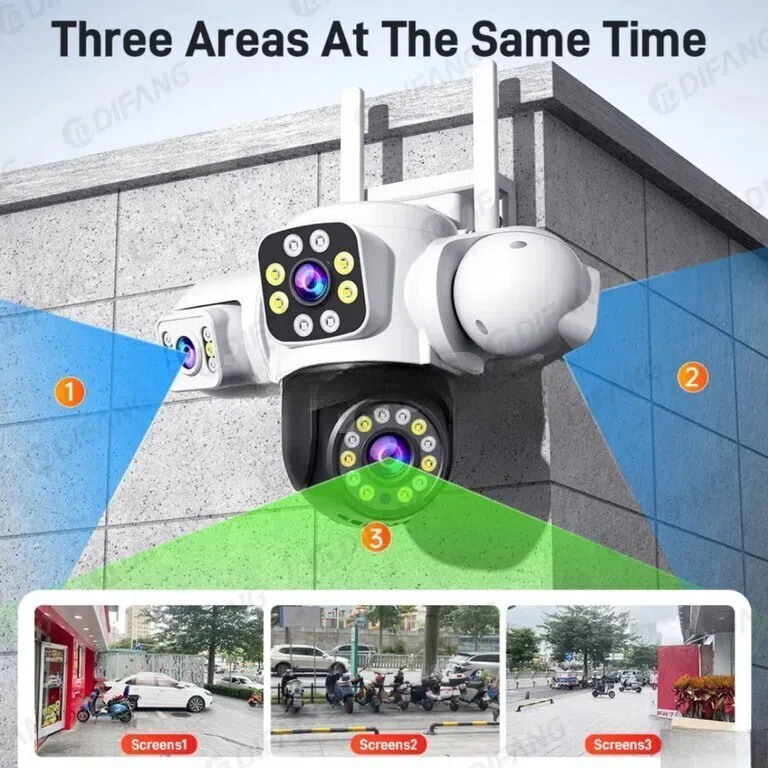 4G SIM kartlı PTZ 3 kameralı 8MP 4K çöl kamerası