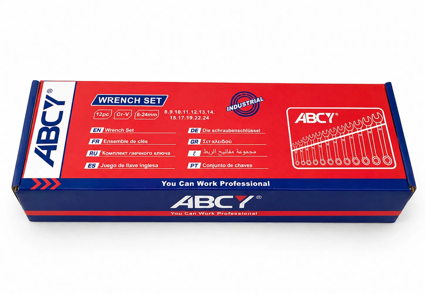 ABCY 24377 12 ədədli açar dəsti 8-24 mm
