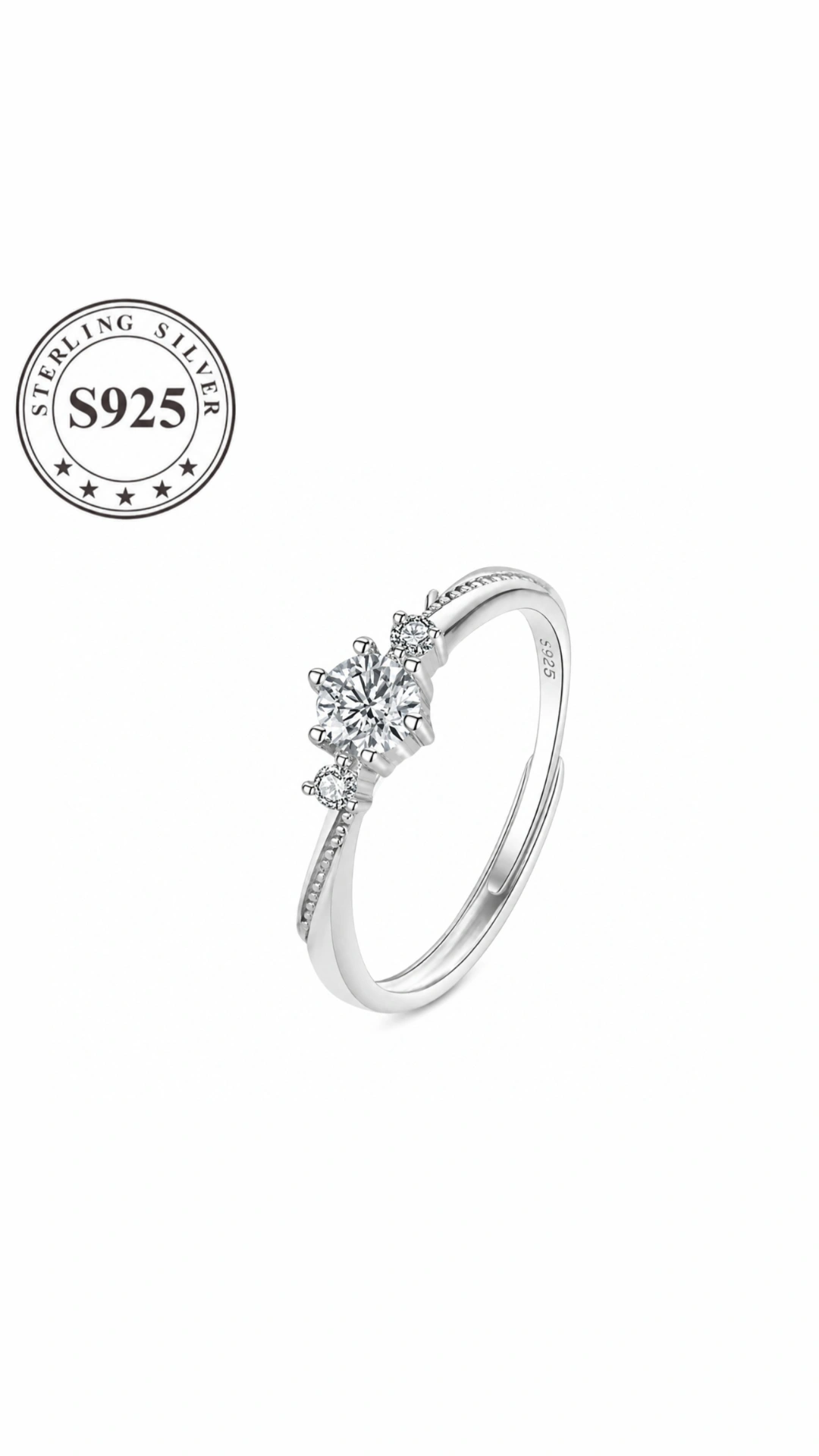 S925 Sterling Gümüş Qadın Üzüyü - Tenderyard
