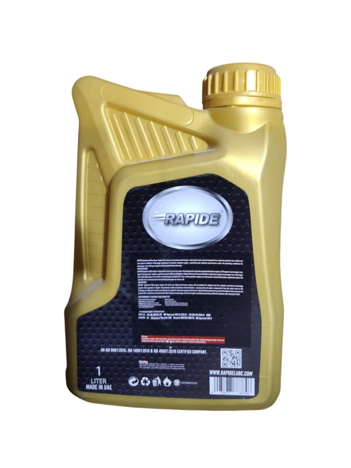 Rapide Ultra Power 5W-30 Tam Sintetik Motor Yağı, 1L — şəkil 1
