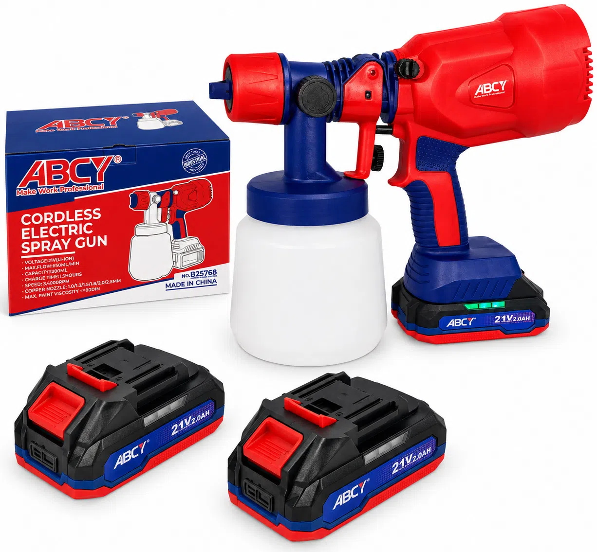 ABCY 21V Akülü Boyaçəkən HVLP 1.2L — şəkil 8