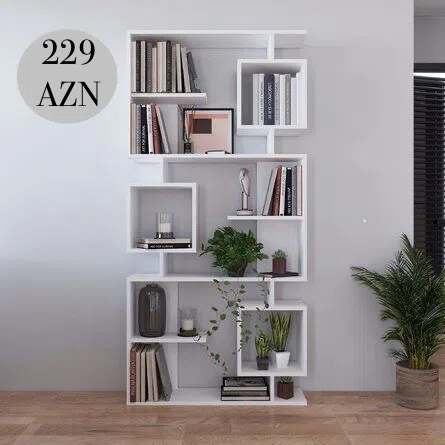 Laminate material shelf, White color - Tenderyard