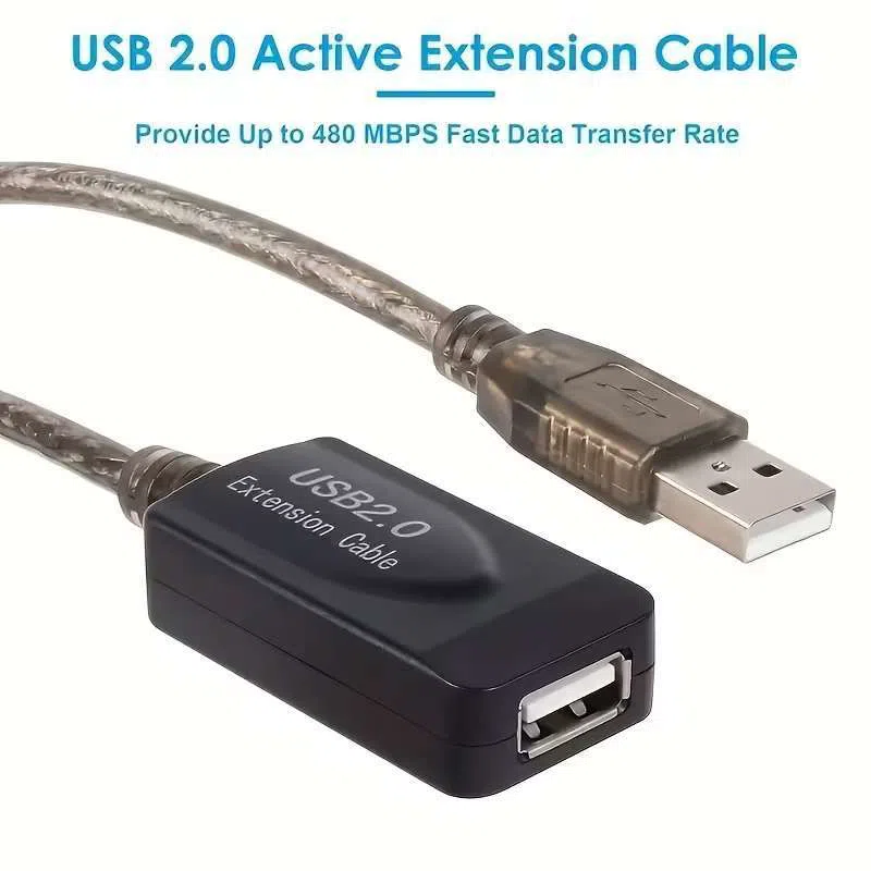 USB 2.0 Active Extension Cable 10 Metr — şəkil 1