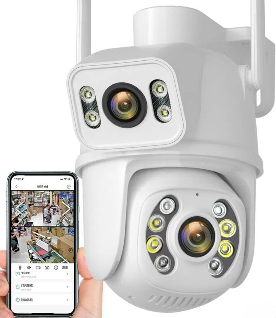 Simsiz 4G SIM kartlı 8MP 4K PTZ müşahidə kamerası — şəkil 1