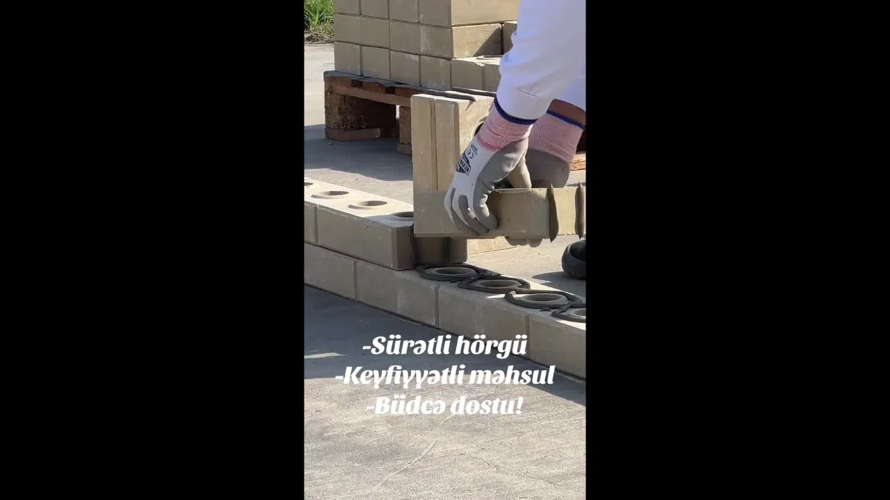 Geobrik kərpiclər, yüksək möhkəmlikli tikinti materialı — şəkil 27