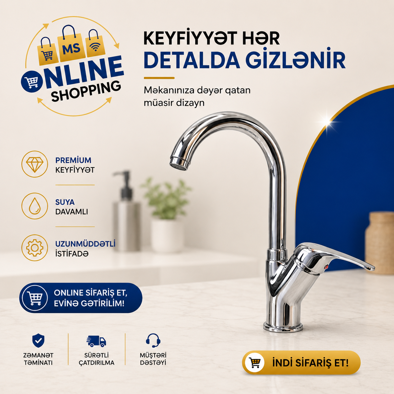 Mətbəx kranı, Gümüşü rəng