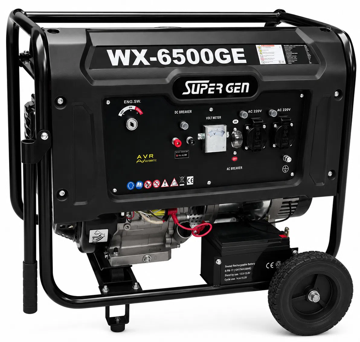 Super Gen WX-6500GE Benzin Generatoru 6.5 kVt — şəkil 2