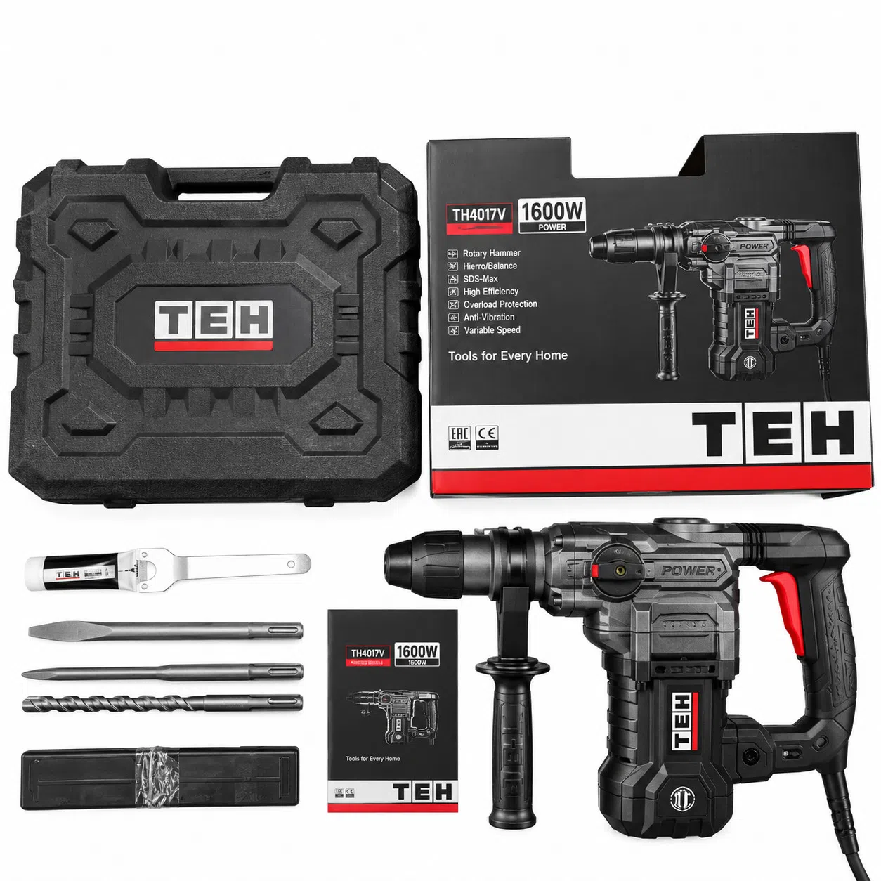 TEH TH4017V Perforator, 1600 Vt — şəkil 2
