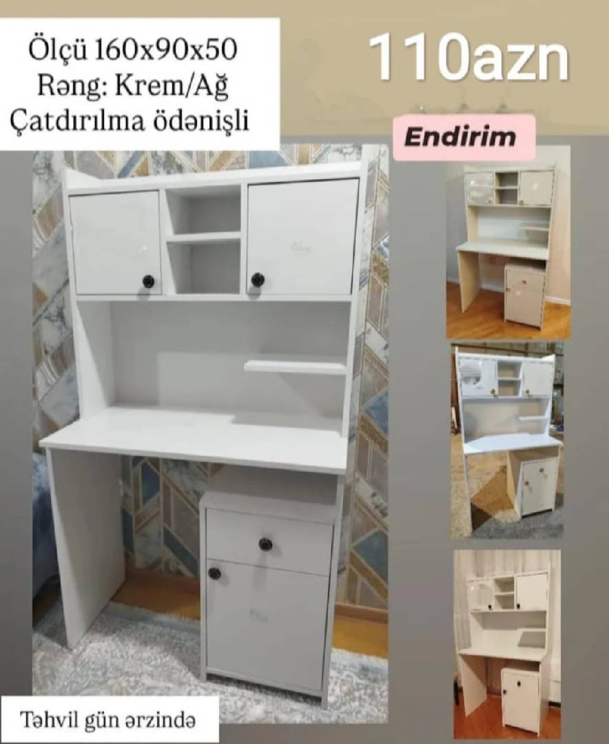 Yazı masası Ağ rəng — şəkil 1