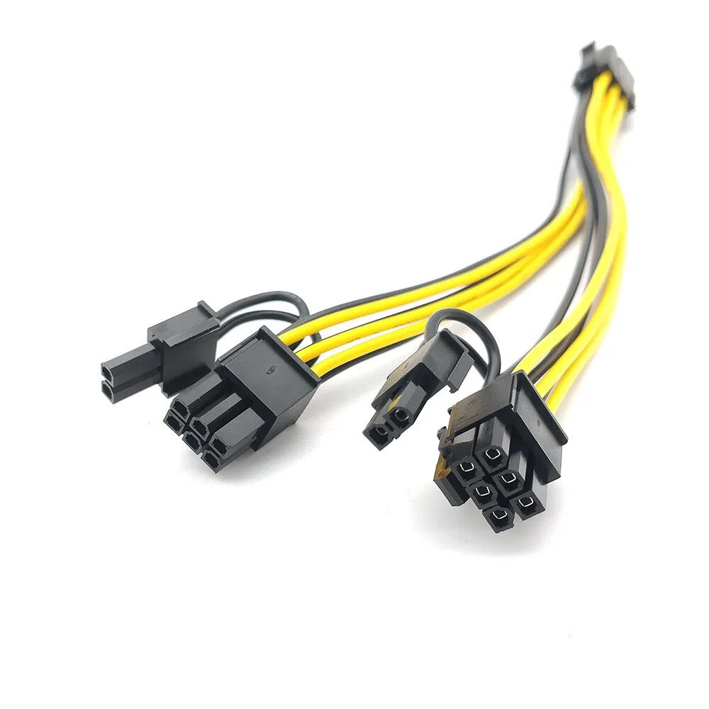 PCI Express 6 Pin to dual 8(6+2) Pin Power Converter Cable — şəkil 2