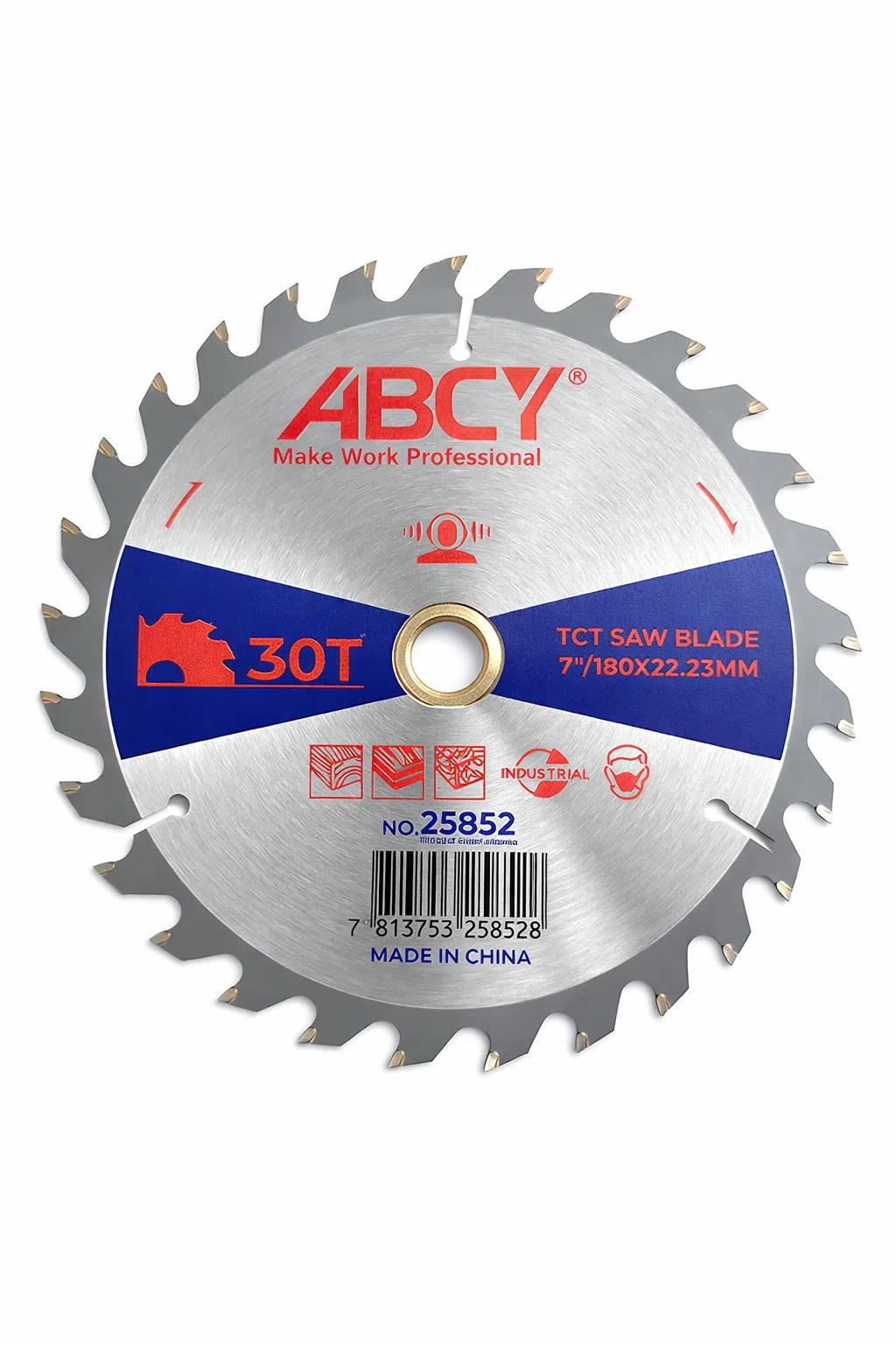 ABCY TCT Dairəvi Mişar Diski 180x22.23mm, 30T