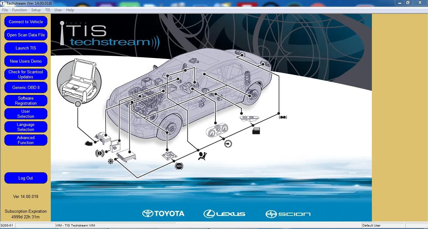"Toyota Techstream" avtomobil diaqnostika proqramı