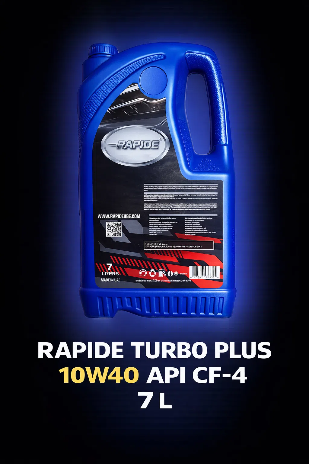 Rapide Turbo Plus 10W40 API CF-4 7L Motor Yağı — şəkil 1