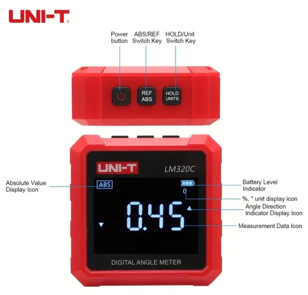 Rəqəmsal bucaq ölçən Model: UNI-T LM 320C