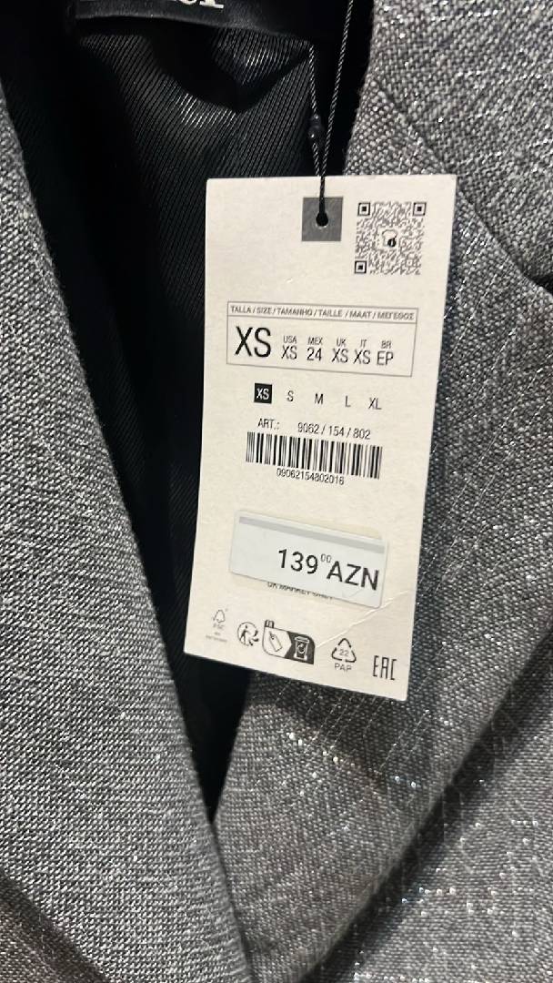 Qadın pencəyi, Boz rəng, XS ölçü — şəkil 2