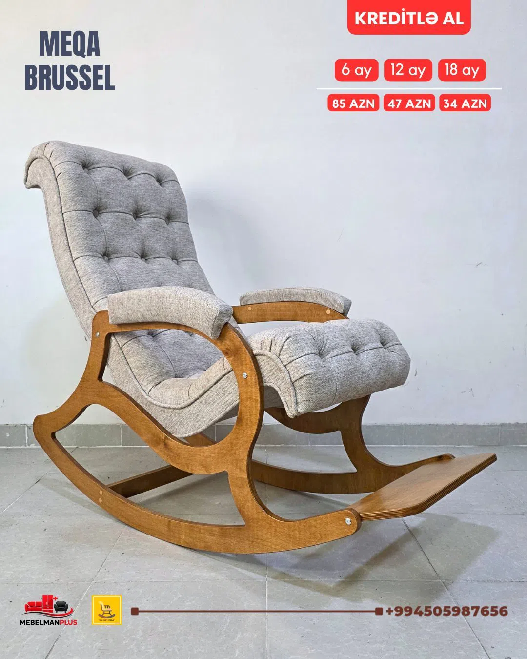 Kreslo, Boz rəng — şəkil 2