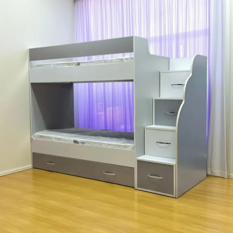 Bunk bed for children, Gray color - Tenderyard