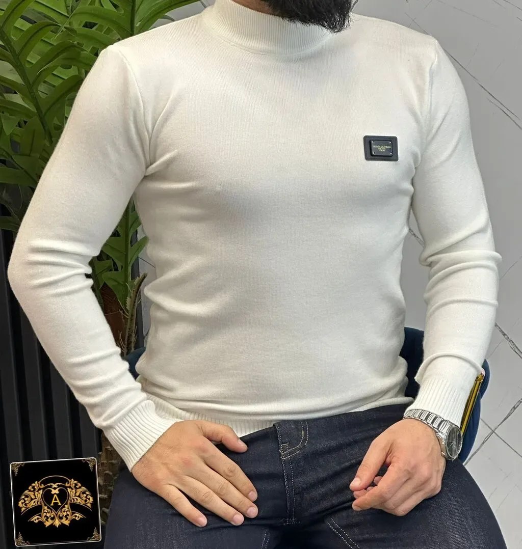 Kişi sviteri, Ağ rəng, Standart ölçü — şəkil 1