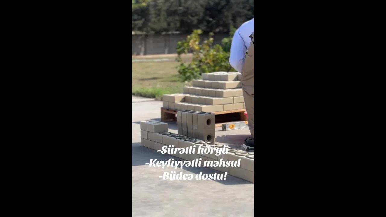 Geobrik kərpiclər, yüksək möhkəmlikli tikinti materialı — şəkil 20