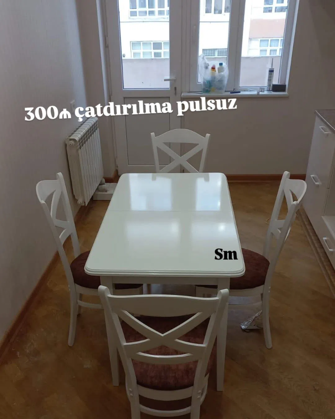 Table and chair set, White color - Tenderyard