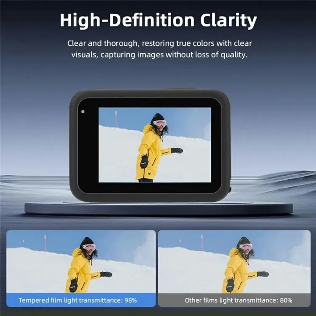 GoPro Hero 13 üçün Puluz ekran və linza qoruyucu şüşə dəsti