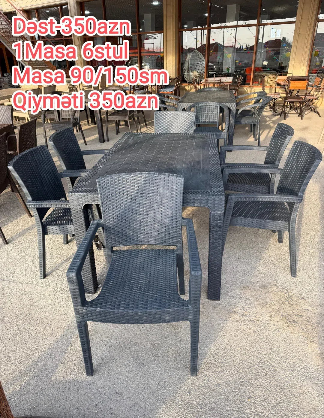 Table and chair set, Mixed color - Tenderyard