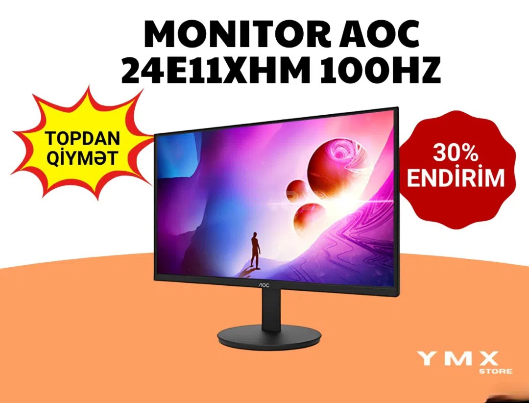 AOC 24E11XHM 24” Full HD 100Hz VA Monitor — şəkil 1