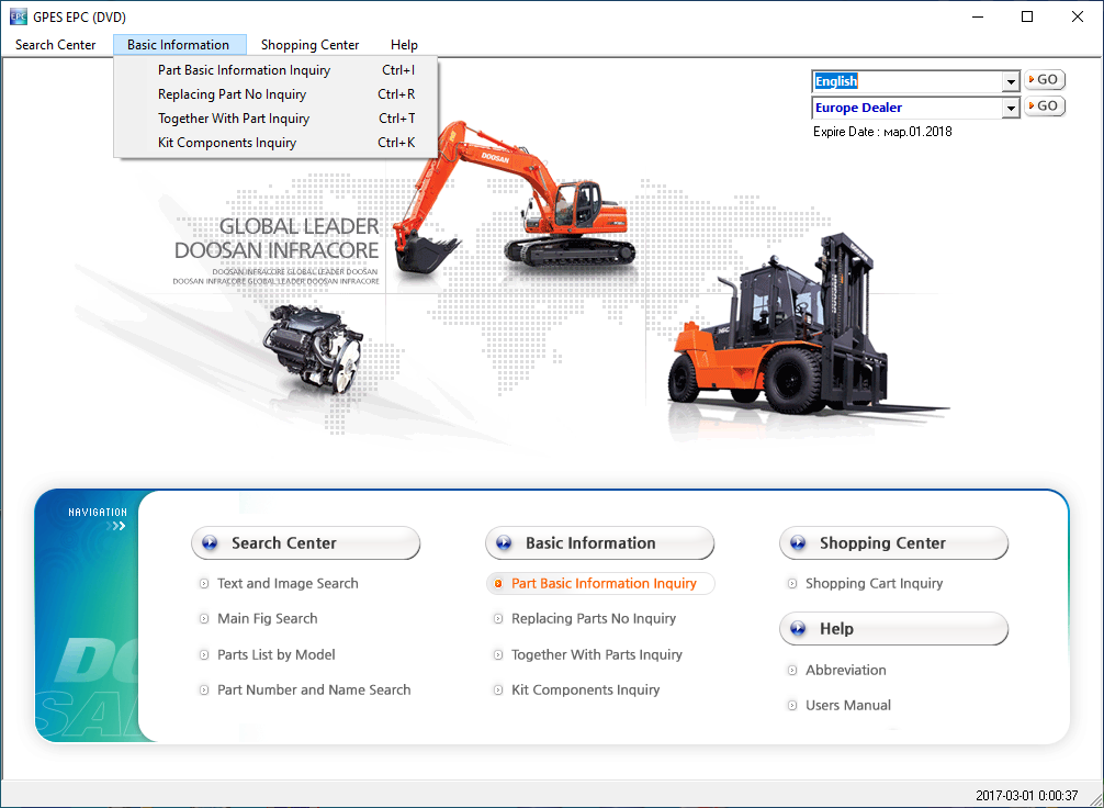 "Doosan GPES EPC" proqramı — şəkil 4