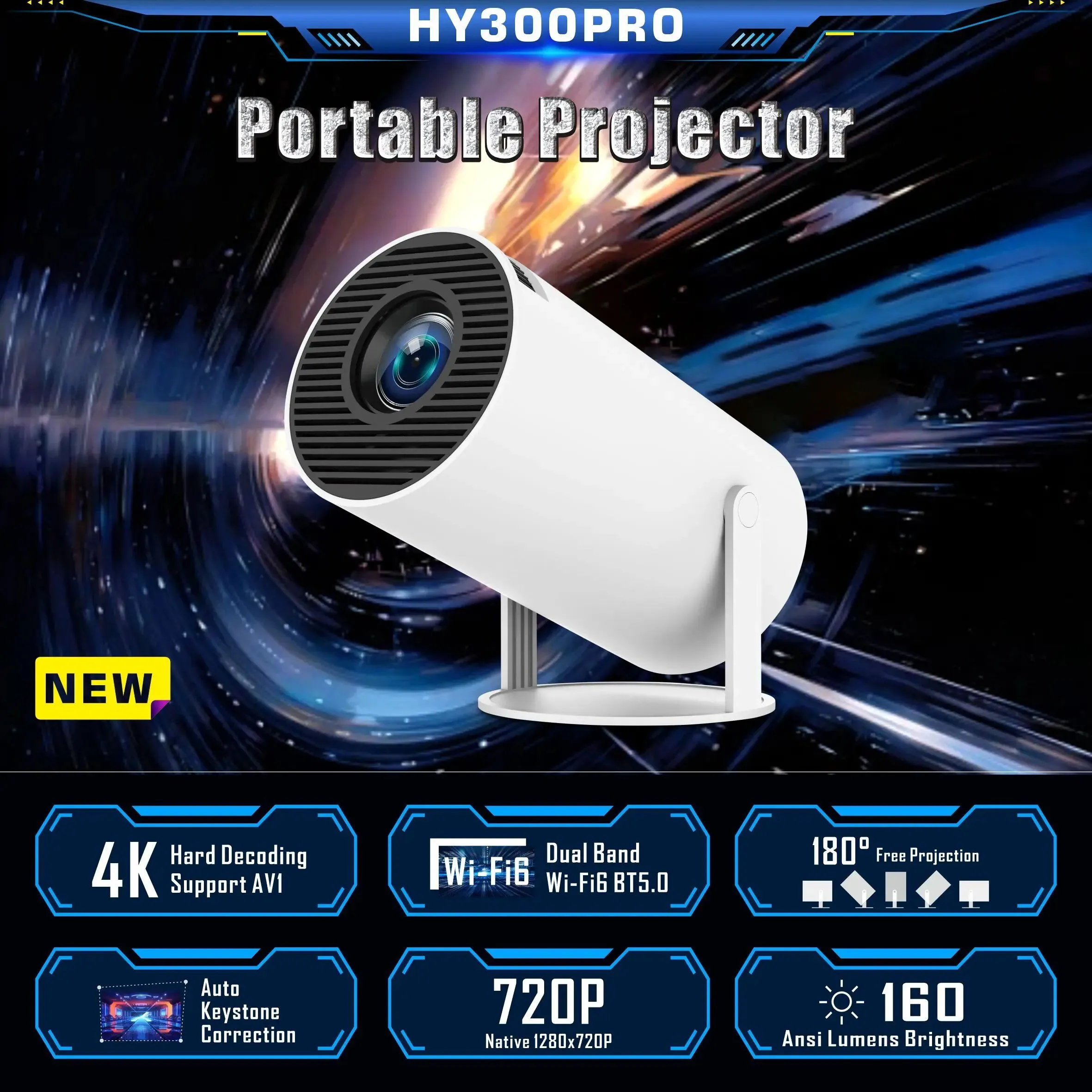 Magcubic HY300 Pro Proyektor — şəkil 1