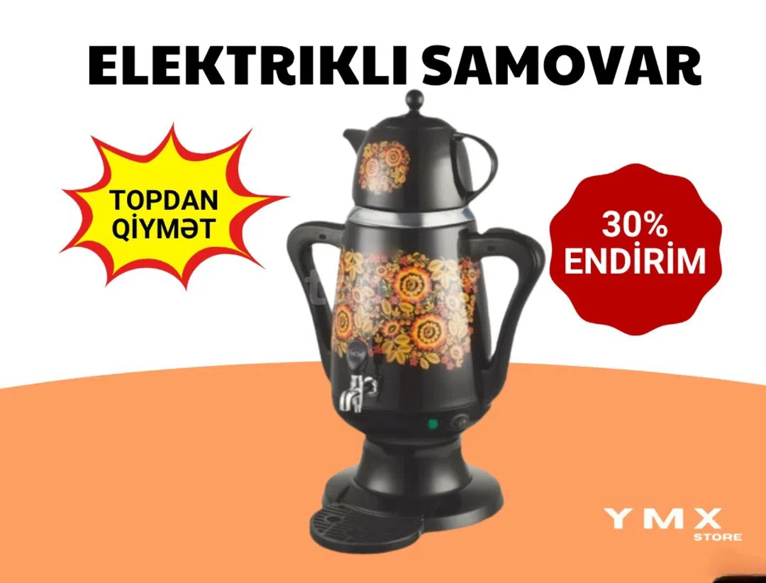 Samovar Paslanmayan polad material