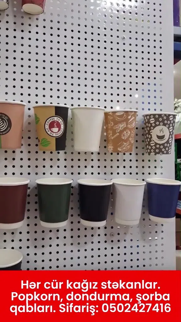 Kağız stəkanlar, popkorn, dondurma və şorba qabları — şəkil 7