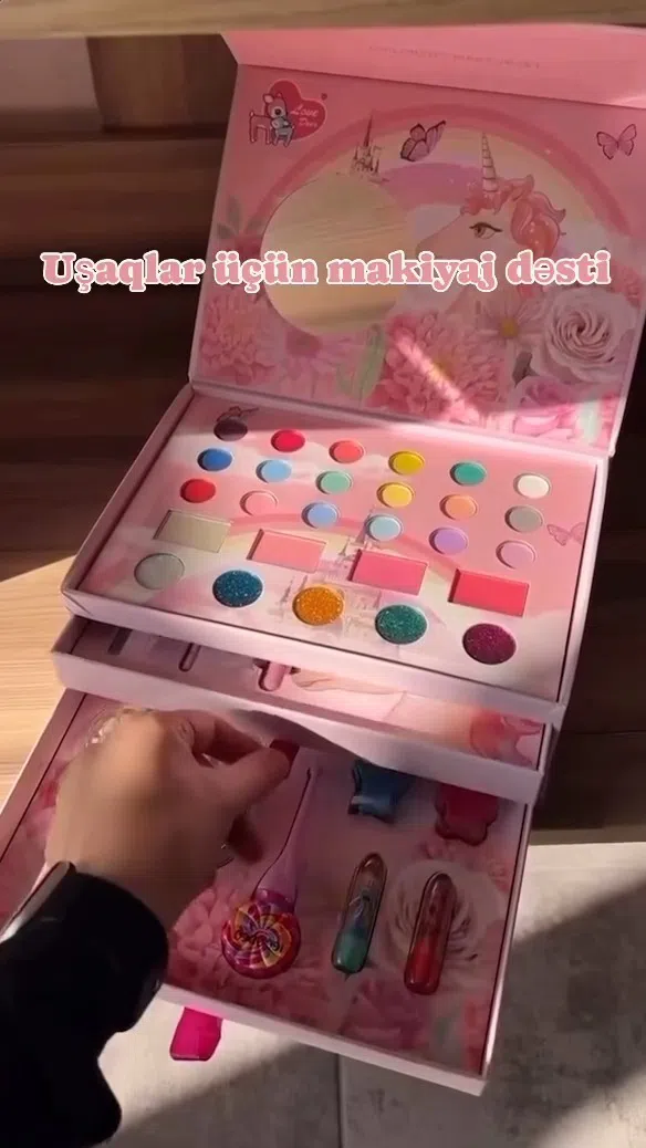Uşaqlar üçün kosmetik oyuncaq makiyaj dəsti - Tenderyard