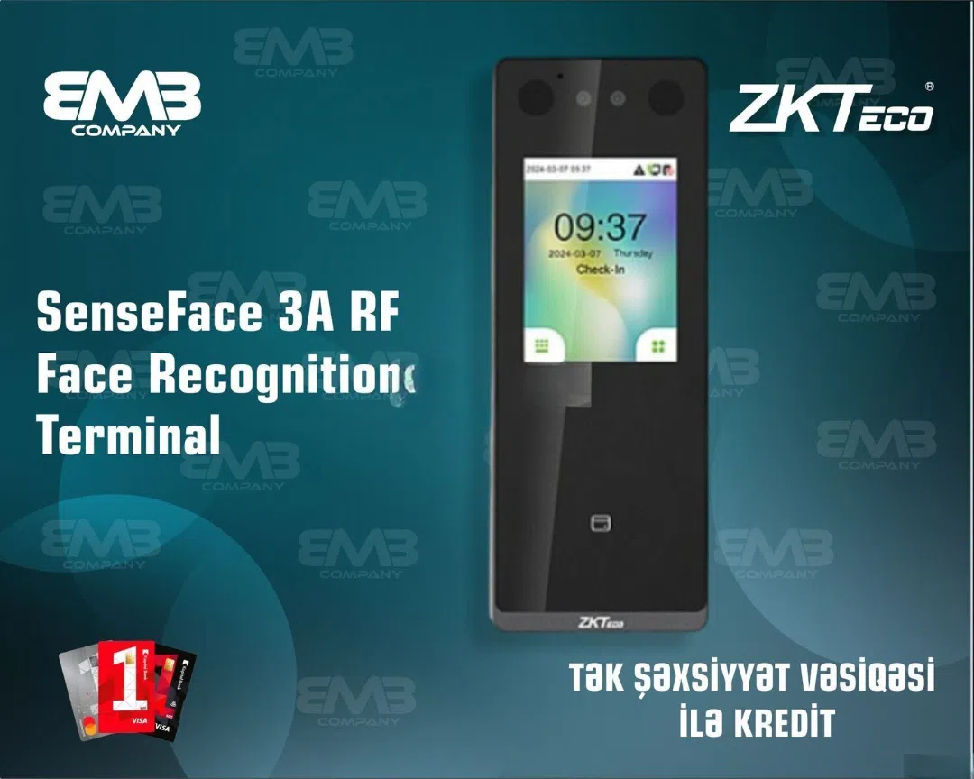 ZKTeco SenseFace 3A RF Üz Tanıma Terminalı — şəkil 1
