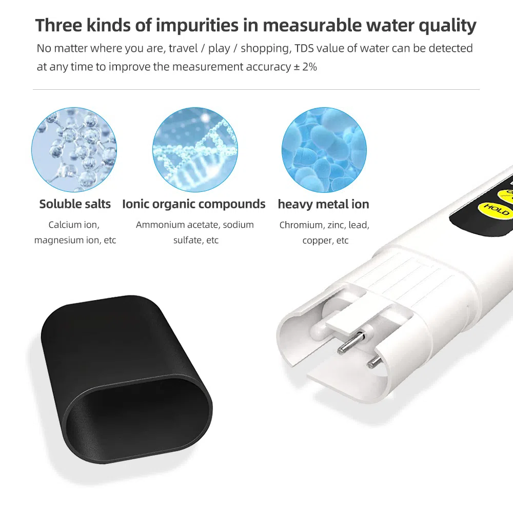 Digital TDS-2 Meter Water Tester 0-9990ppm — şəkil 5