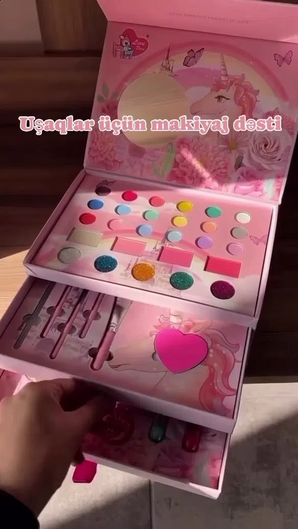 Uşaqlar üçün kosmetik oyuncaq makiyaj dəsti — şəkil 4
