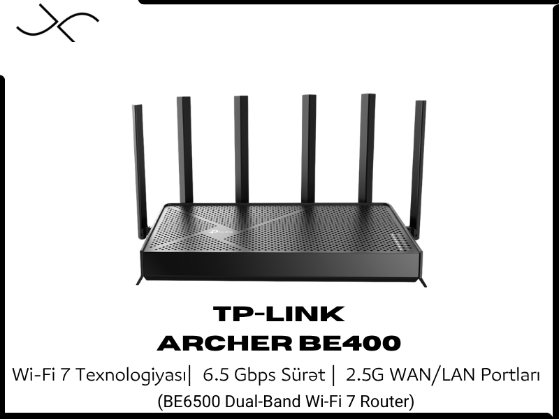 TP-Link Archer BE400, Wi-Fi 7 Router, BE6500 — şəkil 1