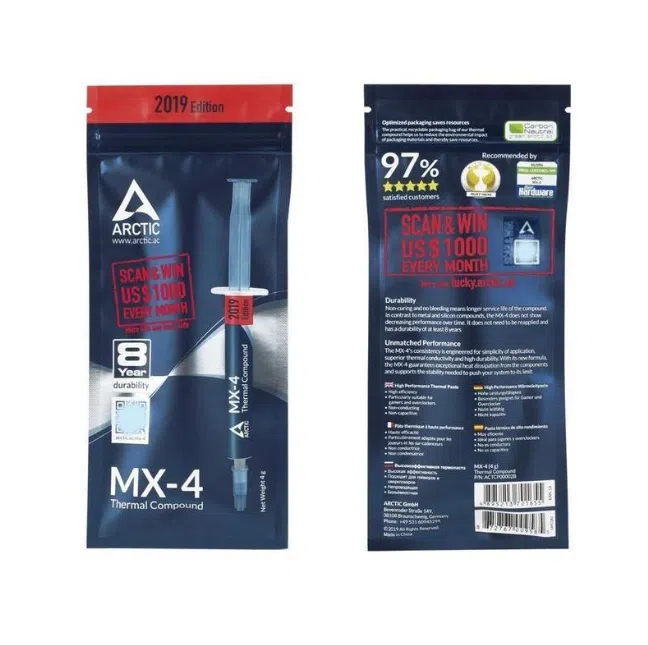 Термопаста для процессора ARCTIC MX-4 4gr 2019 Edition — şəkil 2