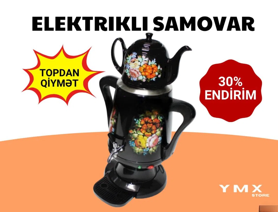 Samovar Paslanmayan polad material - Tenderyard