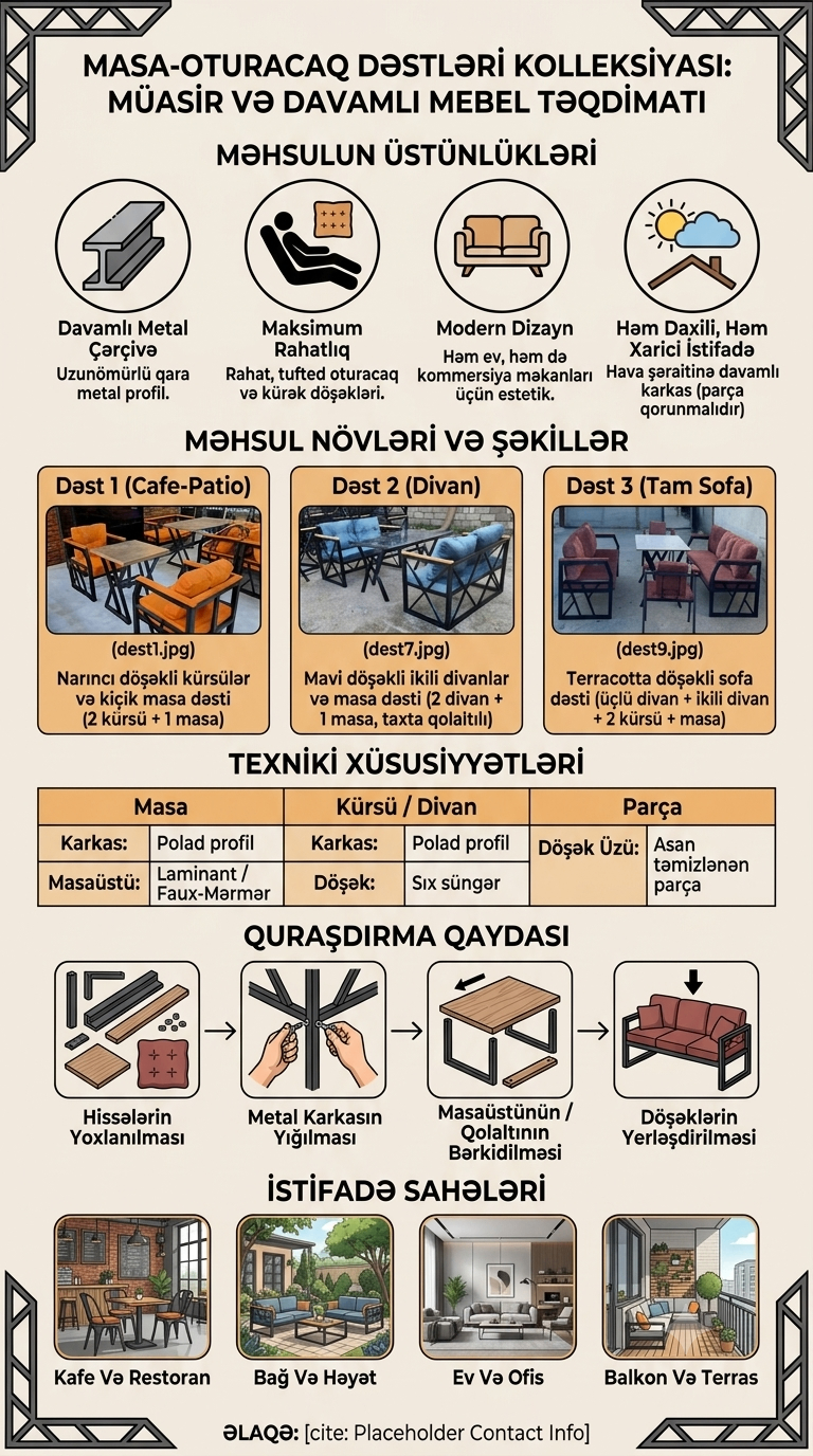 Masa və oturacaq dəstləri — şəkil 3