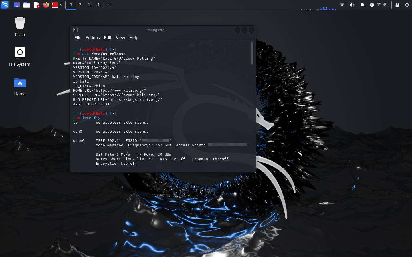Kali Linux əməliyyat sisteminin yüklənməsi