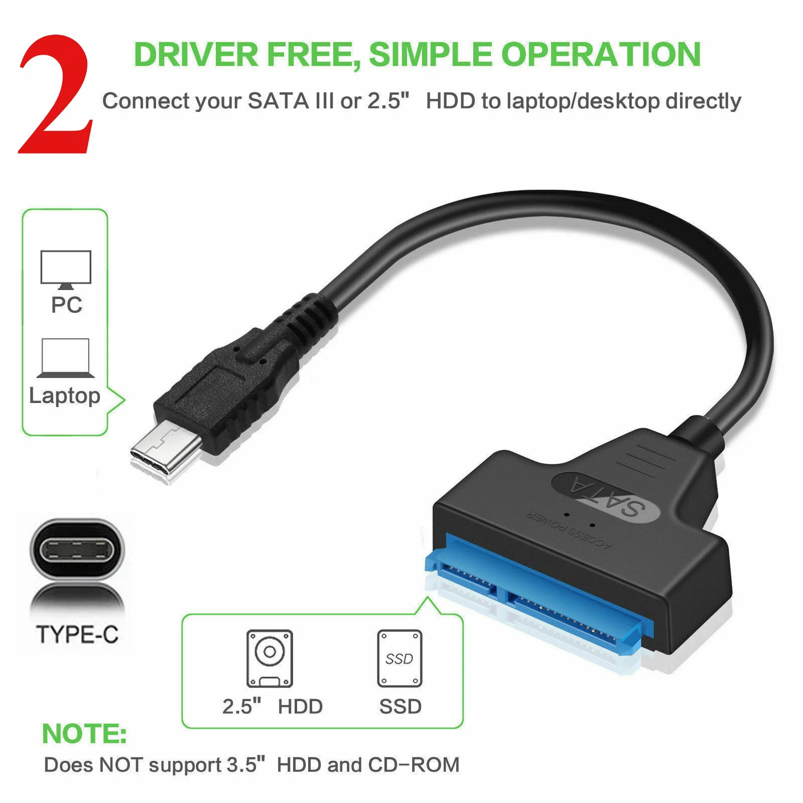 USB 3.0 to SATA HDD/SDD Adapters, Cables & Connectors — şəkil 7