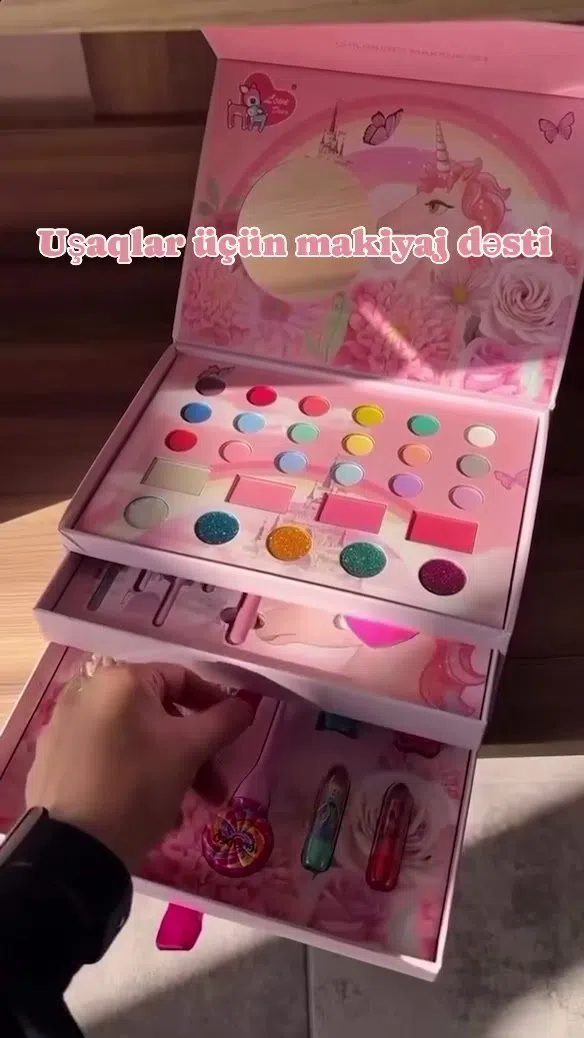 Uşaqlar üçün kosmetik oyuncaq makiyaj dəsti — şəkil 3
